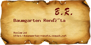 Baumgarten Renáta névjegykártya